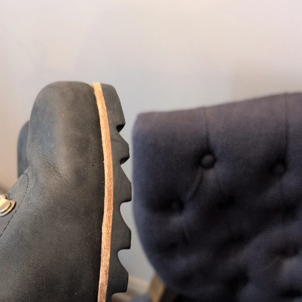 Sorel Black Lace-Up Wedge Boots - Picture 9 of 12